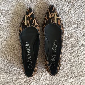 Leopard print Calvin Klein flats